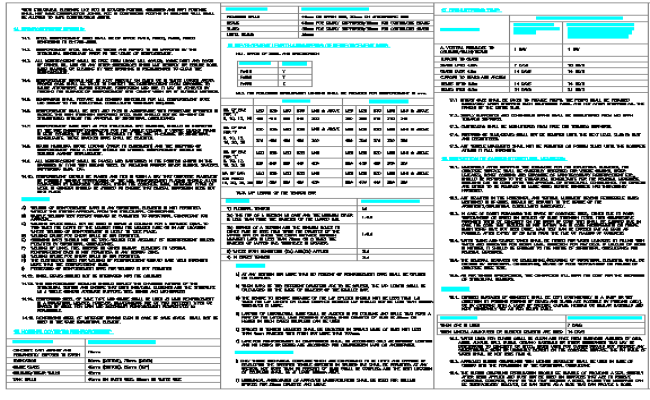 Zone Commercial Building General Notes For AutoCAD DWG Format
