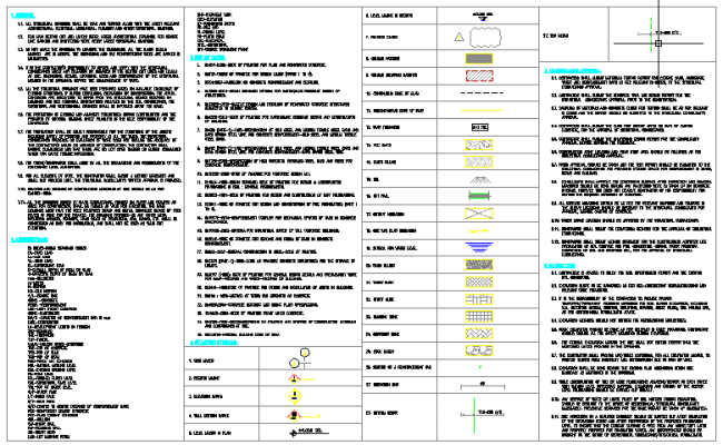General Structural Notes for Commercial Building in AutoCAD File