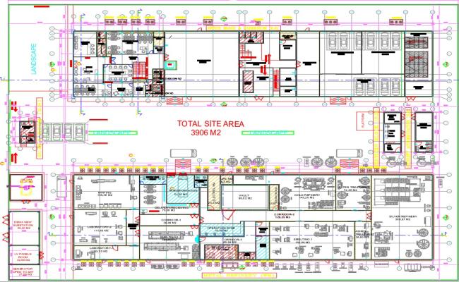 AutoCAD Drawing of Gold and Silver Refinery Factory Layout