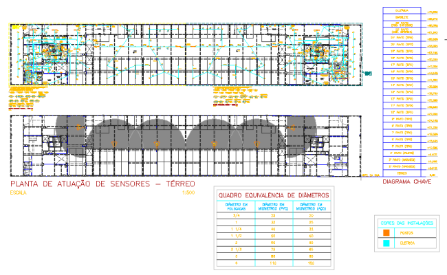 Ground Floor Residential Sensor Layout in AutoCAD DWG File