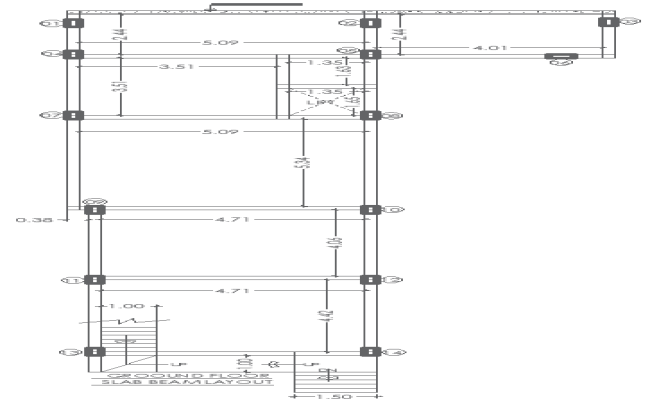 Ground Floor Slab Beam Layout Details – AUTOCAD DWG 