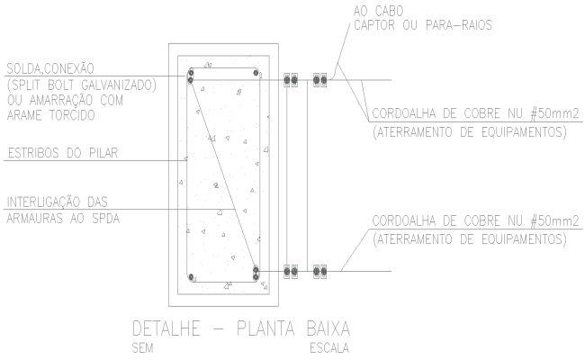 Grounding and Lightning Protection System Layout AutoCAD DWG File