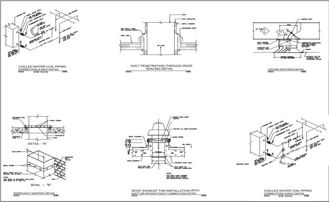 HVAC Connection Drawing Free Download DWG 