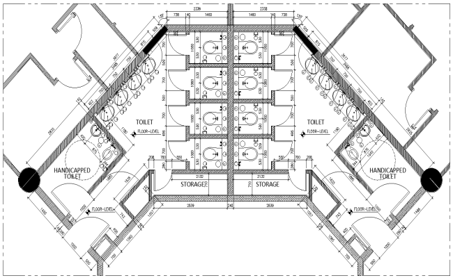 Handicap toilet floor plan details dwg autocad drawing .