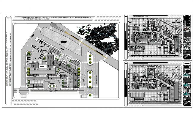 Hospital architecture layout plan cad files 