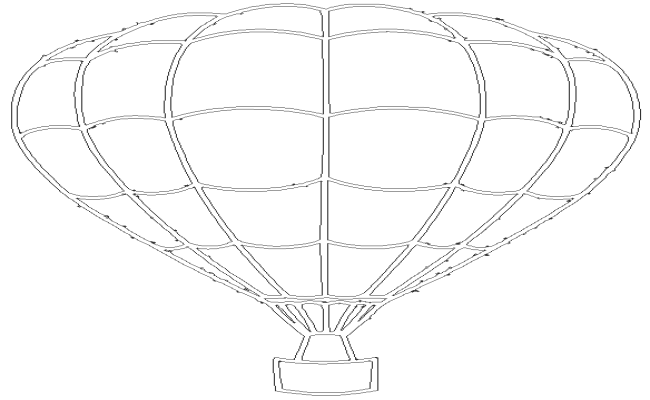 Hot Air balloon premium vector image DWG AutoCAD file