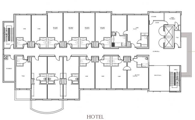 Hotel plan drawing bedrooms floor plan dwg file