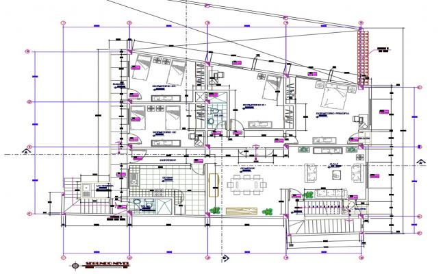 House Plan Drawing Download DWG File