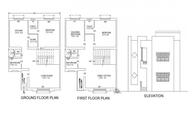 House plan DWG File 