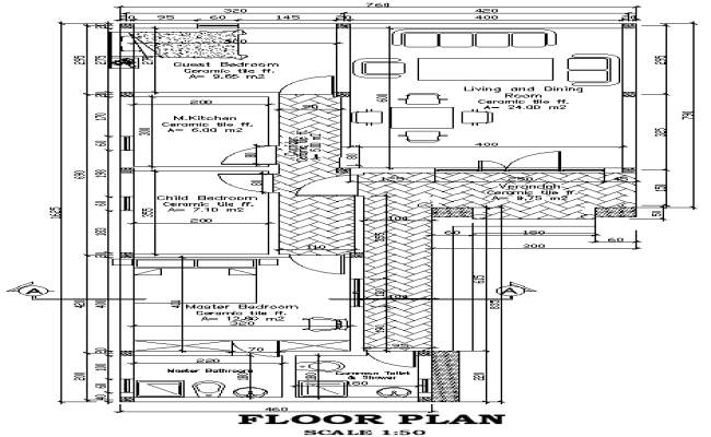 AutoCAD House Floor Plan Design with Full DWG Layout