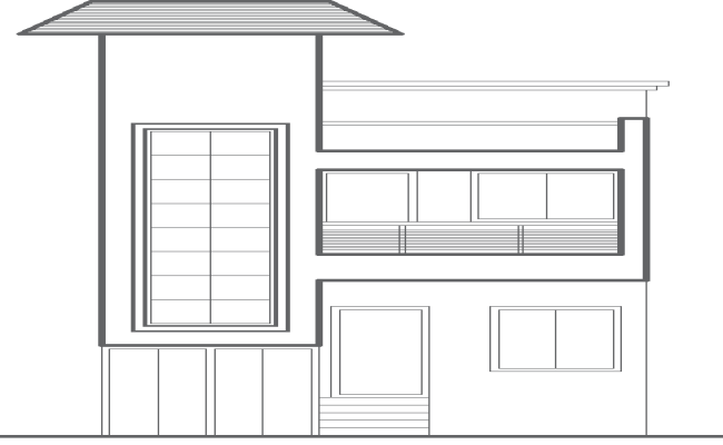 Detailed House Front Elevation Design for Architects