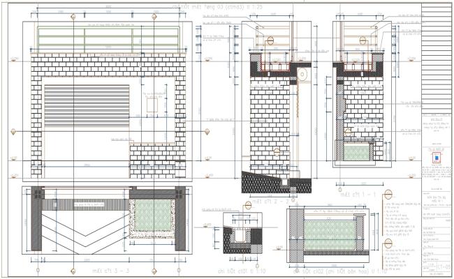House Garage Rolling Shutter DWG with Section Details