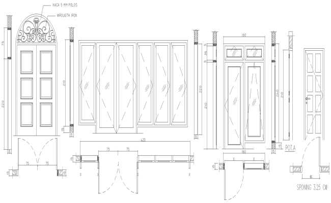 House Main Door Drawing Design AutoCAD DWG File