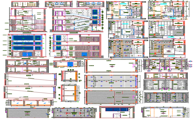 House plan with architecture and interior design details