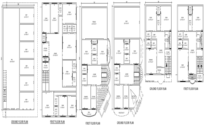 House Plan with Shop Layout CAD File for AutoCAD Design