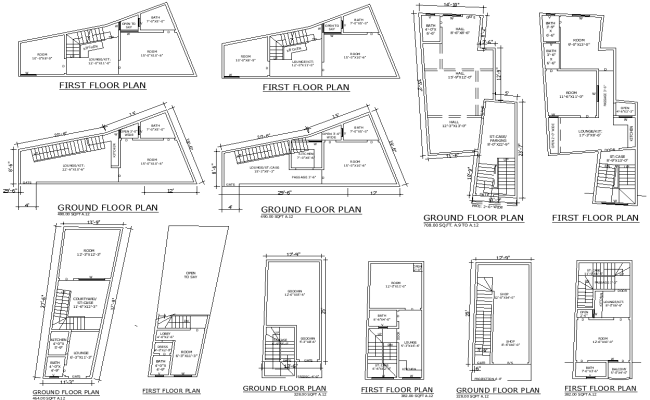 Simple House Shop and Godown Layout in AutoCAD DWG File