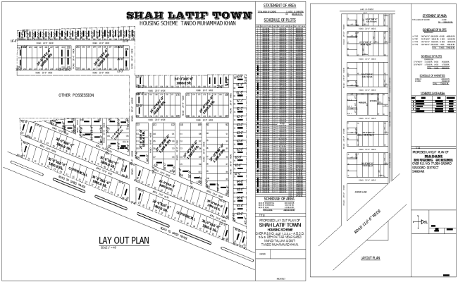 Housing Scheme Town with Commercial Design AutoCAD Blocks DWG
