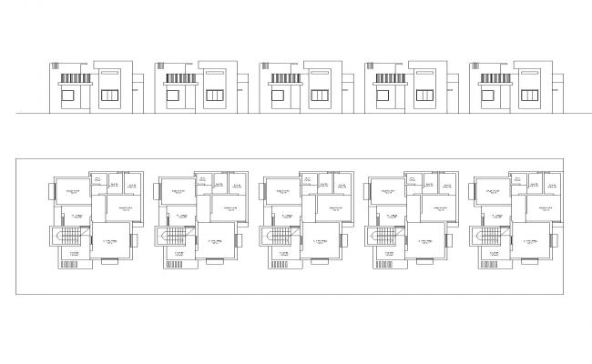 Compact Individual Bungalow 800 Sq Ft DWG House Plan Design Layout