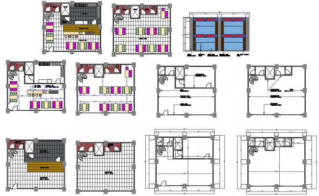 Ice Cream Parlour Architectural Project for Auto CAD File