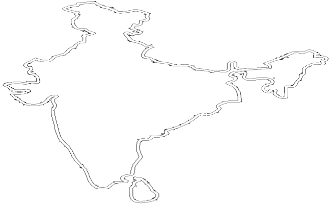 India map clipart doodle freehand drawing DWG AutoCAD file