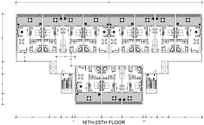 Interior and Architectural plan of Hotel Detail DWG AutoCAD file