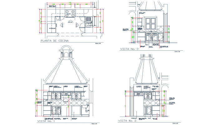 Kitchen detail cad files