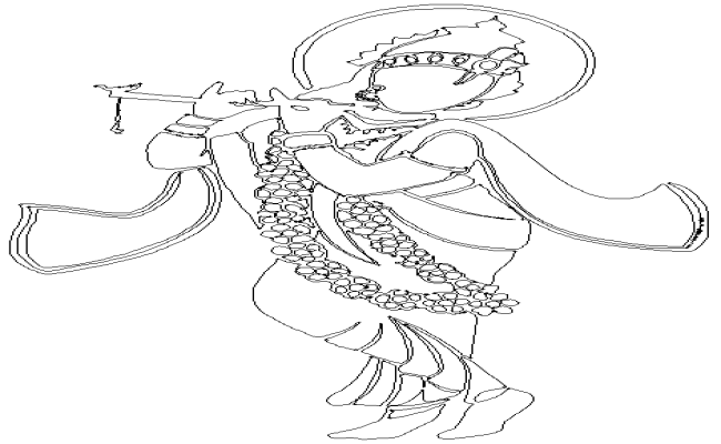 Krishna CNC Cutting AutoCAD File with Detailed Design Layout