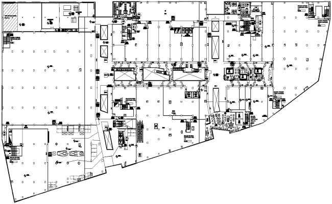 Layout Plan Of Commercial Building Detail DWG AutoCAD file