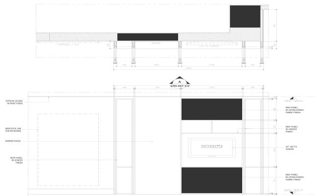 Layout Plan of Bedroom furniture detail DWG AutoCAD file
