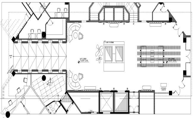 Lift lobby floor level details dwg autocad drawing .