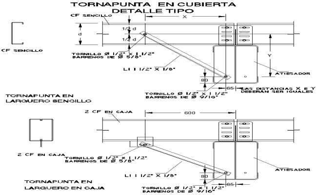 Listing on Deck Detail Tiro DWG AutoCAD file