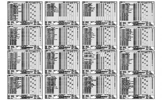 Electrical Load Schedule CAD Drawing for Accurate Building Planning
