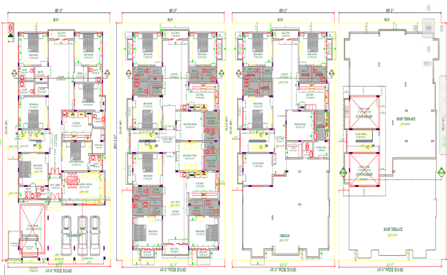 Massive House Plan with 15 Bedrooms and Dining Spaces