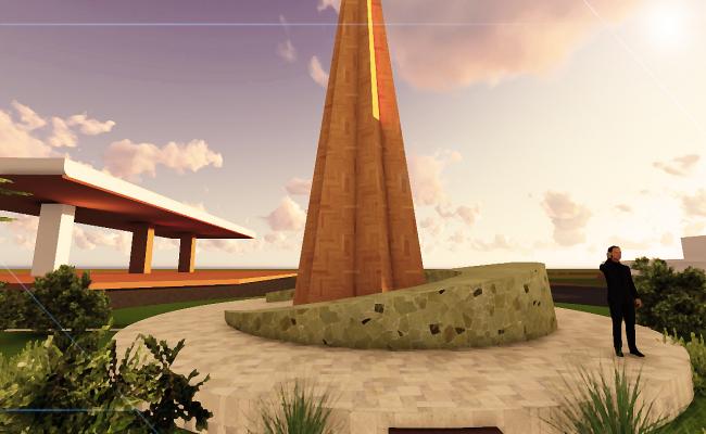 MONUMENT DESIGN WITH RENDER PIC AND SKETUP FILE