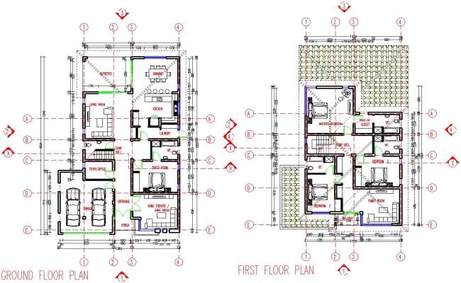 MULTIPLE RESIDENTIAL WORKING DRAWINGS AUTOCAD DWG