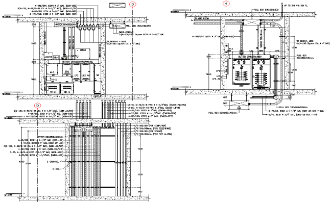 Main power Line Section diagram DWG AutoCAD file