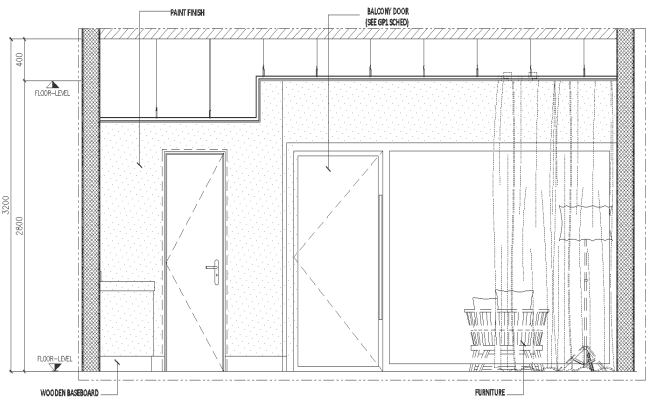 Master Bedroom Balcony Layout DWG AutoCAD file