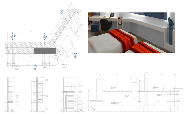 Master Bedroom furniture detail DWG AutoCAD file