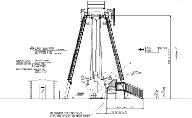 AutoCAD Machinery Merry-Go-Round Tripod Base Detail