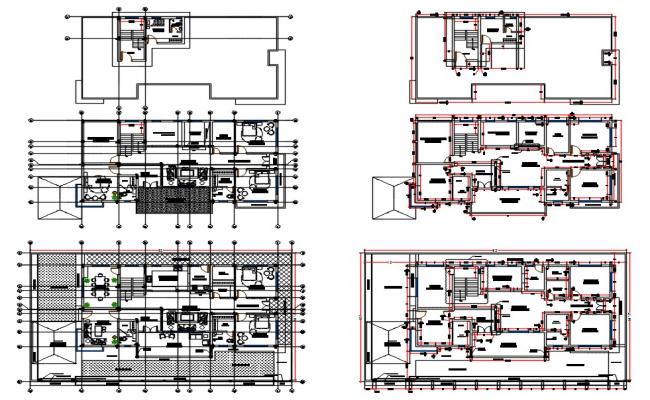 Modern House Plan  92' x 55' Plot Size DWG File