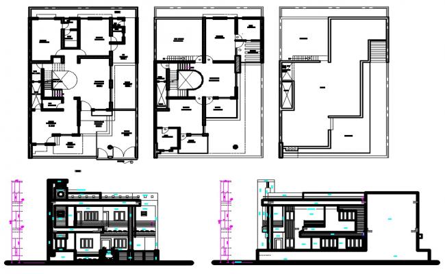 Modern House Plan AutoCAD File