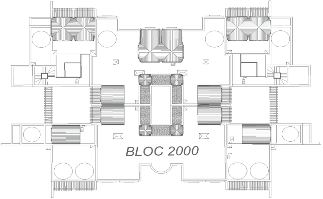 Modern Building Layout Details Architectural Plan AutoCAD DWG File