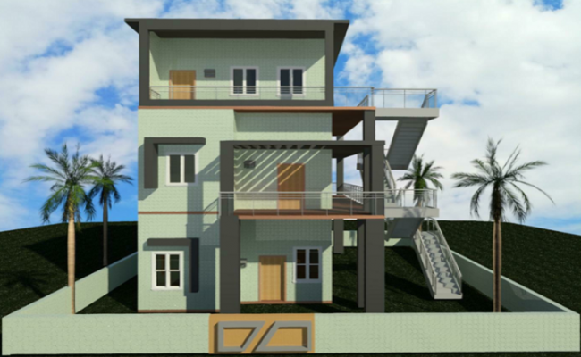 Modern House Design 39'x26' 