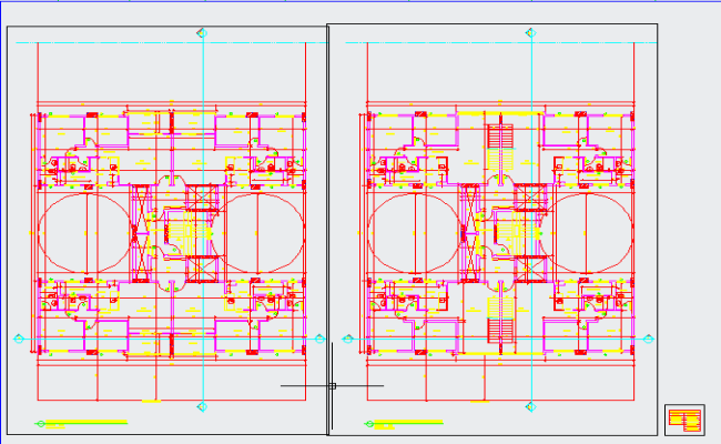 Multi-Unit Residential Floor Plan Design in AutoCAD Format