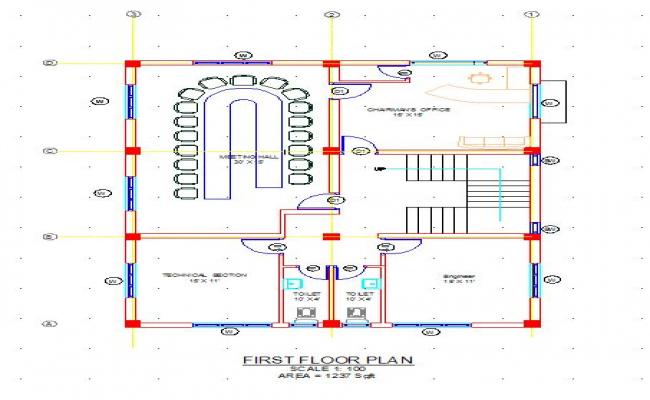Municipal Building in AutoCAD file