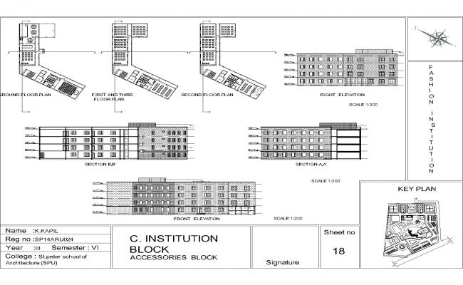 Fashion Technology Museum AutoCAD DWG Layout with Furniture Plan