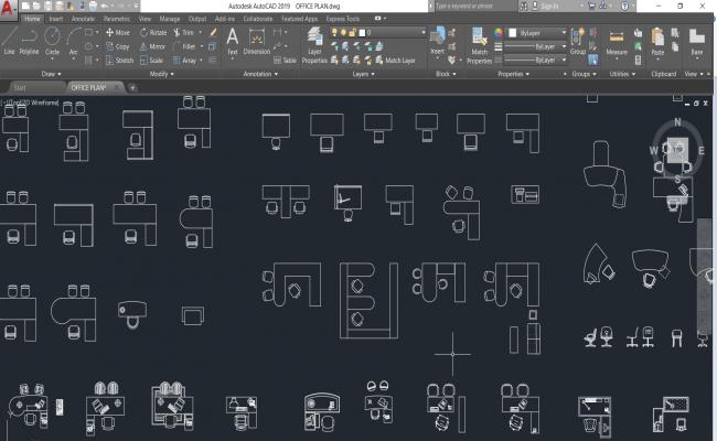 Office Furniture CAD Blocks