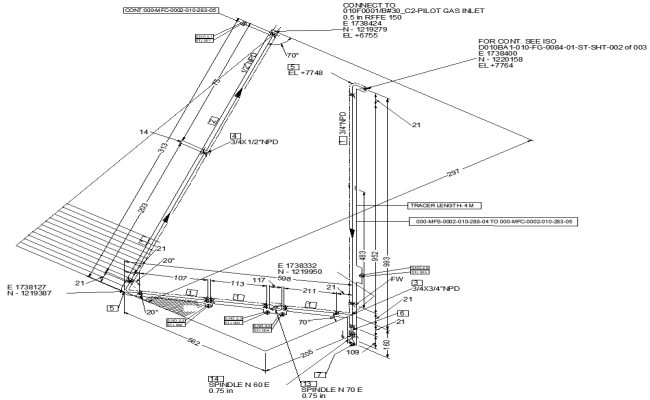 OIL Pipeline Connection Layout Design AutoCAD DWG