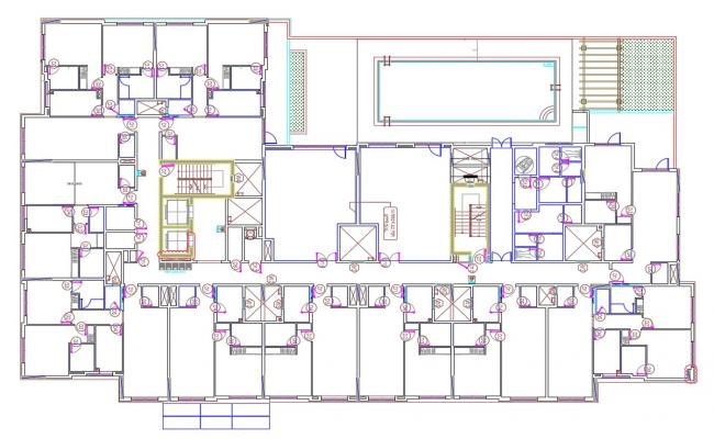 Office First Floor Plan Design AutoCAD drawing
