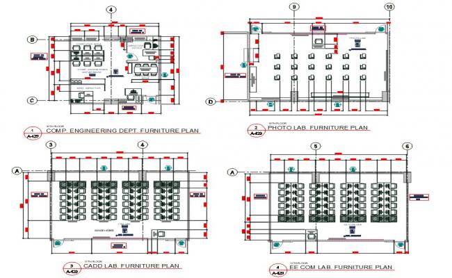 Office Furniture Plan AutoCAD File